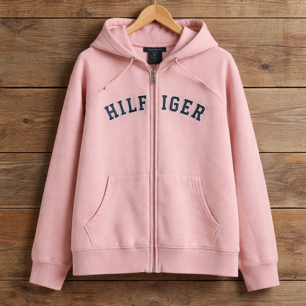 Tommy Hilfiger Light Pink Zip-Up Hoodie